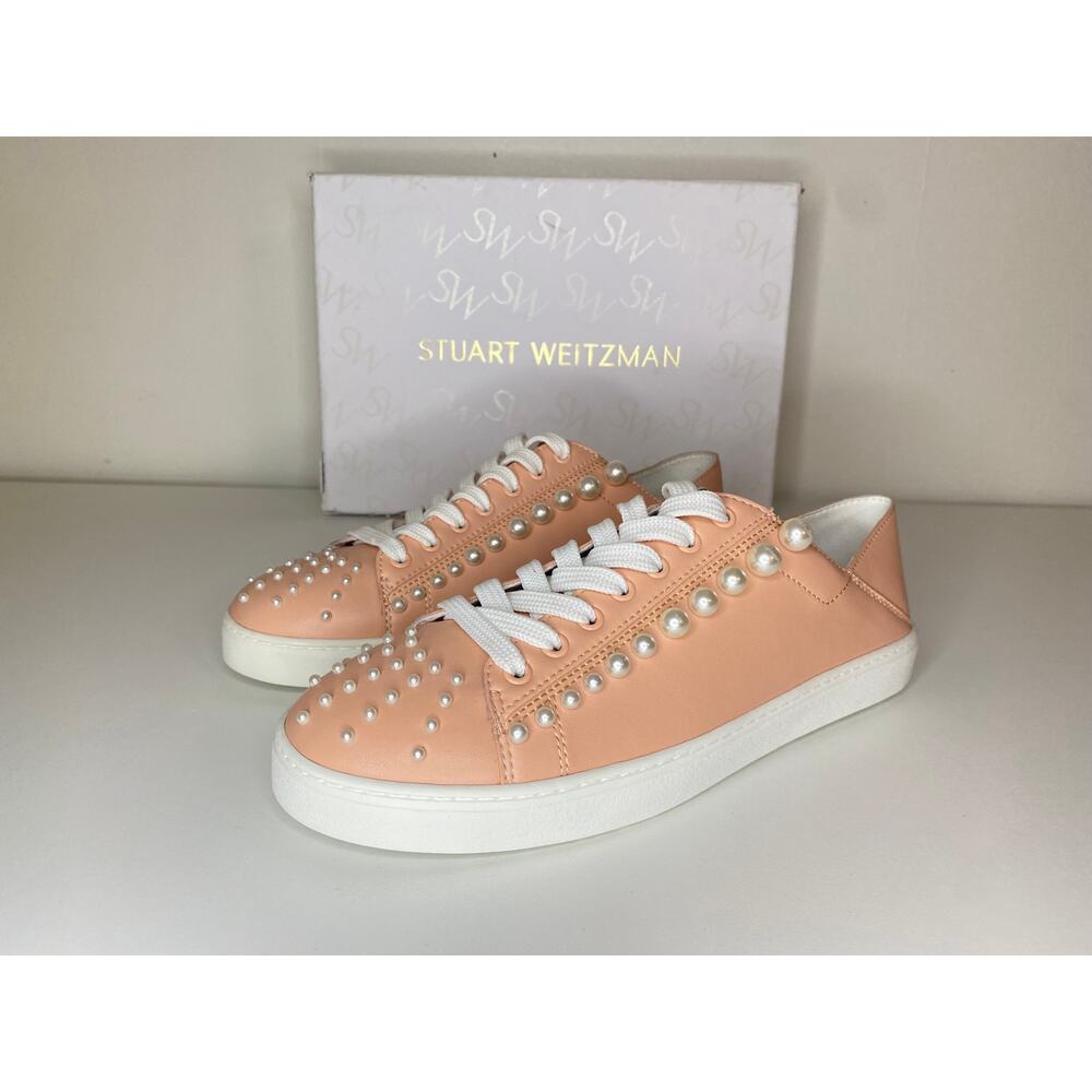Stuart Weitzman Pearl Convertible Sneakers Pink Balletcore Coquette - Picture 6 of 14